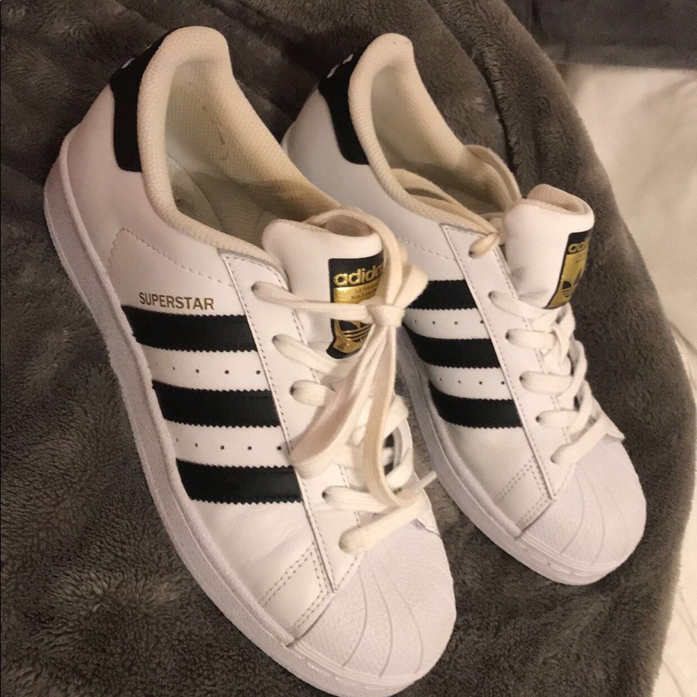 Adidas Superstar white with black accents